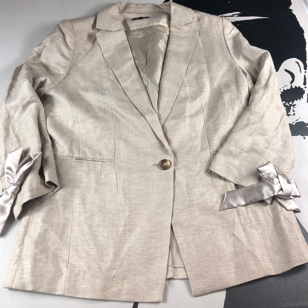 Premise Womens Beige Blazer Jacket